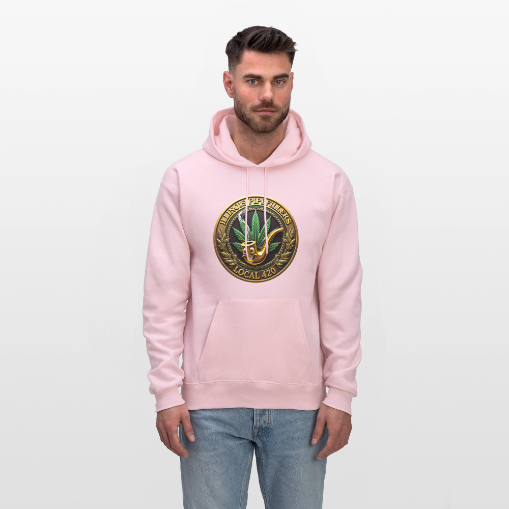 ILLINOIS PIPEFILLERS LOCAL 420  Men's Hoodie - pale pink