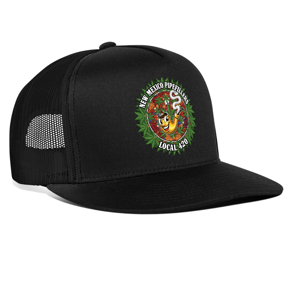NEW MEXICO PIPEFILLERS LOCAL 420 Trucker Hat - black/black
