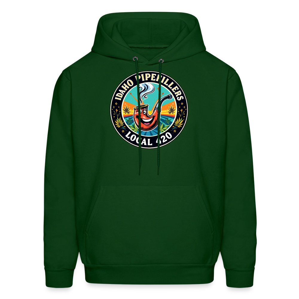 IDAHO PIPEFILLERS LOCAL 420 F/B DESIGN Men's Hoodie - forest green