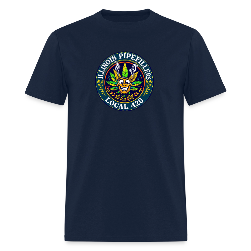 ILLINOIS PIPEFILLERS LOCAL 420 Men's T-Shirt - navy