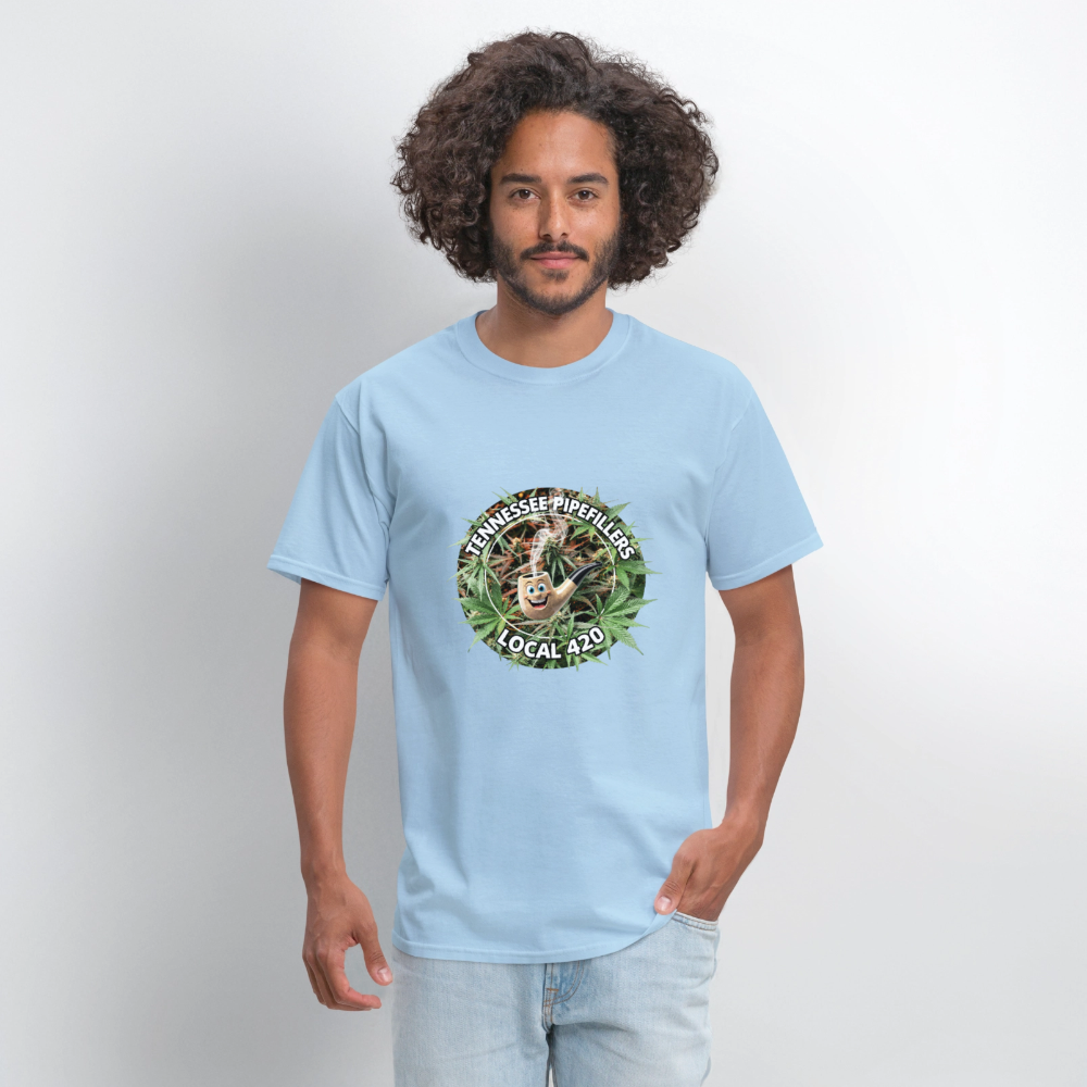 TENNESSEE PIPEFILLERS LOCAL 420 Men's T-Shirt - powder blue