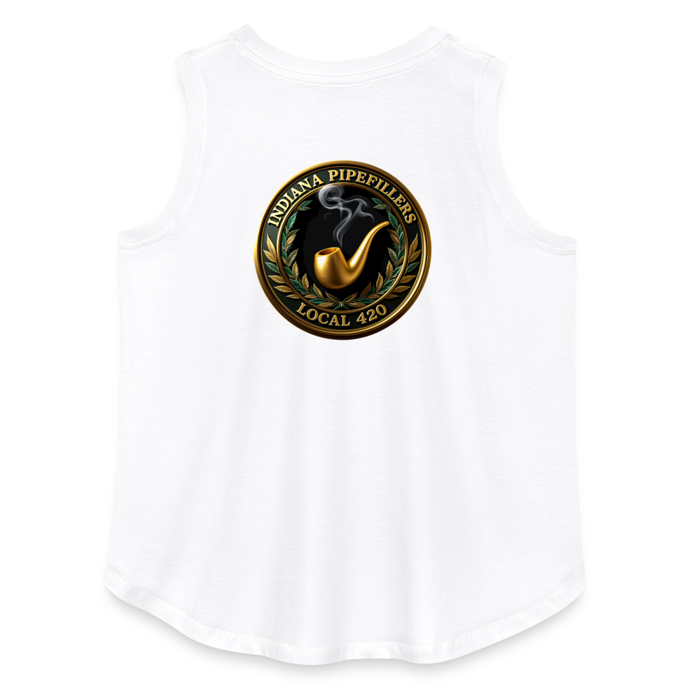 INDIANA PIPEFILLERS LOCAL 420 F/B DESIGN Women's Curvy Relaxed Tank Top - white