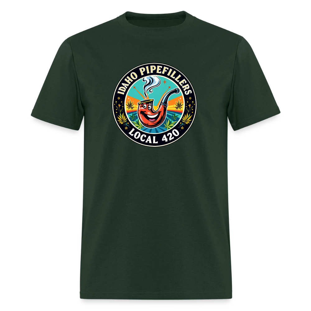 IDAHO PIPEFILLERS LOCAL 420 F/B DESIGN Men's T-Shirt - forest green
