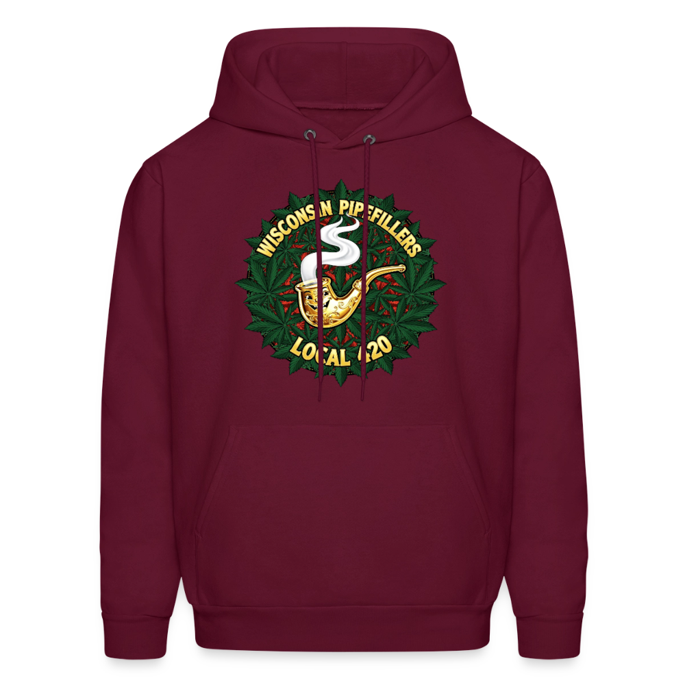 WISCONSIN PIPEFILLERS LOCAL 420 Men's Hoodie - burgundy