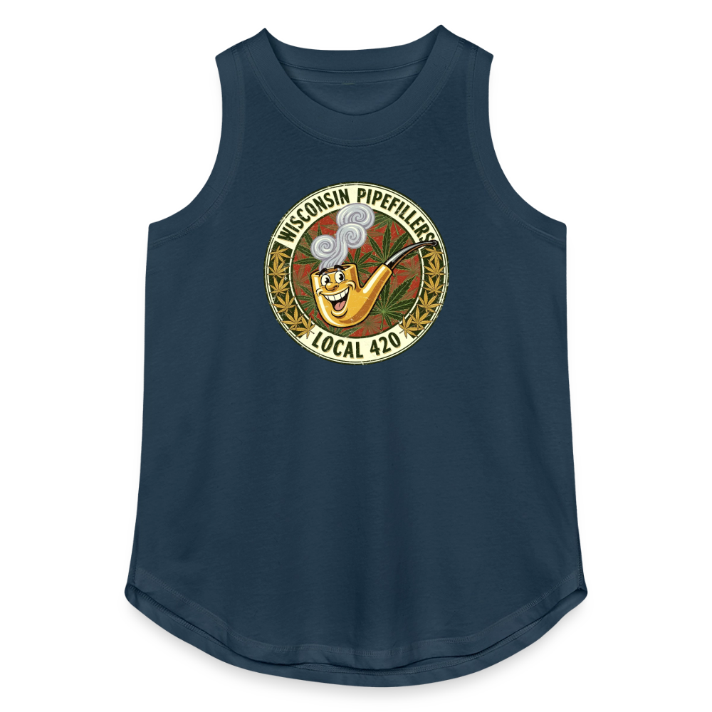 WISCONSIN PIPEFILLERS LOCAL 420 Women's Relaxed Tank Top - denim