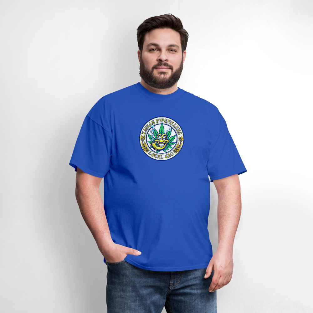 KANSAS PIPEFILLERS LOCAL 420 Men's T-Shirt - royal blue