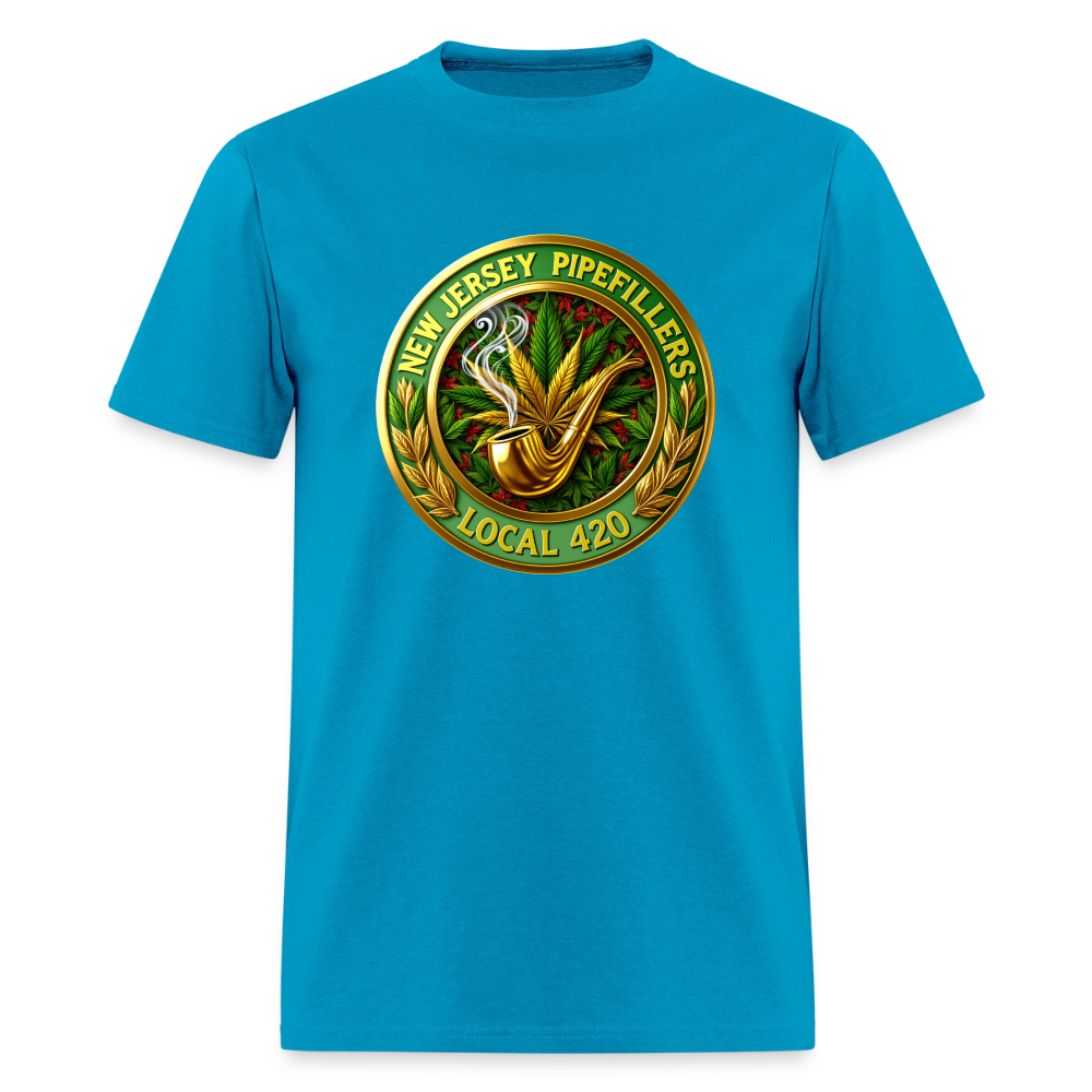 NEW JERSEY PIPEFILLERS LOCAL 420 Men's T-Shirt - turquoise