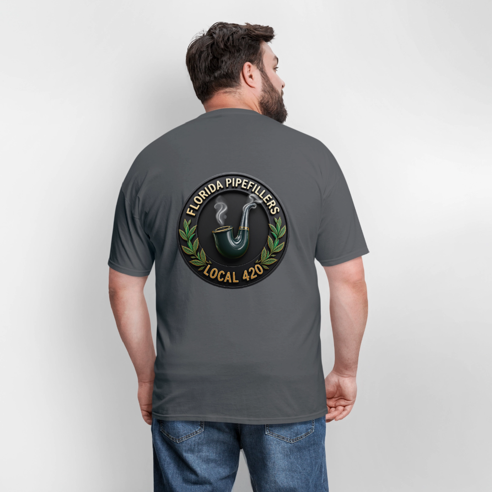FLORIDA PIPEFILLERS LOCAL 420 F/B DESIGN Men's T-Shirt - charcoal