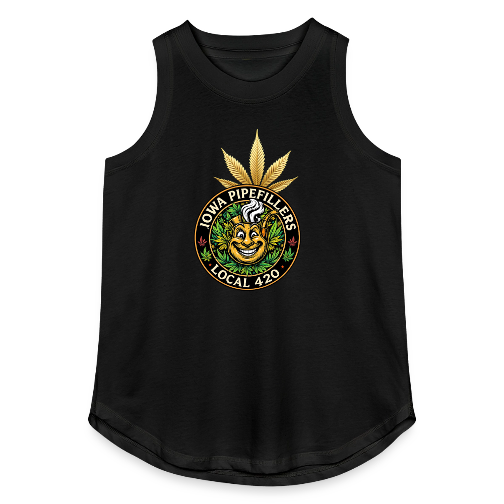 IOWA PIPEFILLERS LOCAL 420 Women's Relaxed Tank Top - black