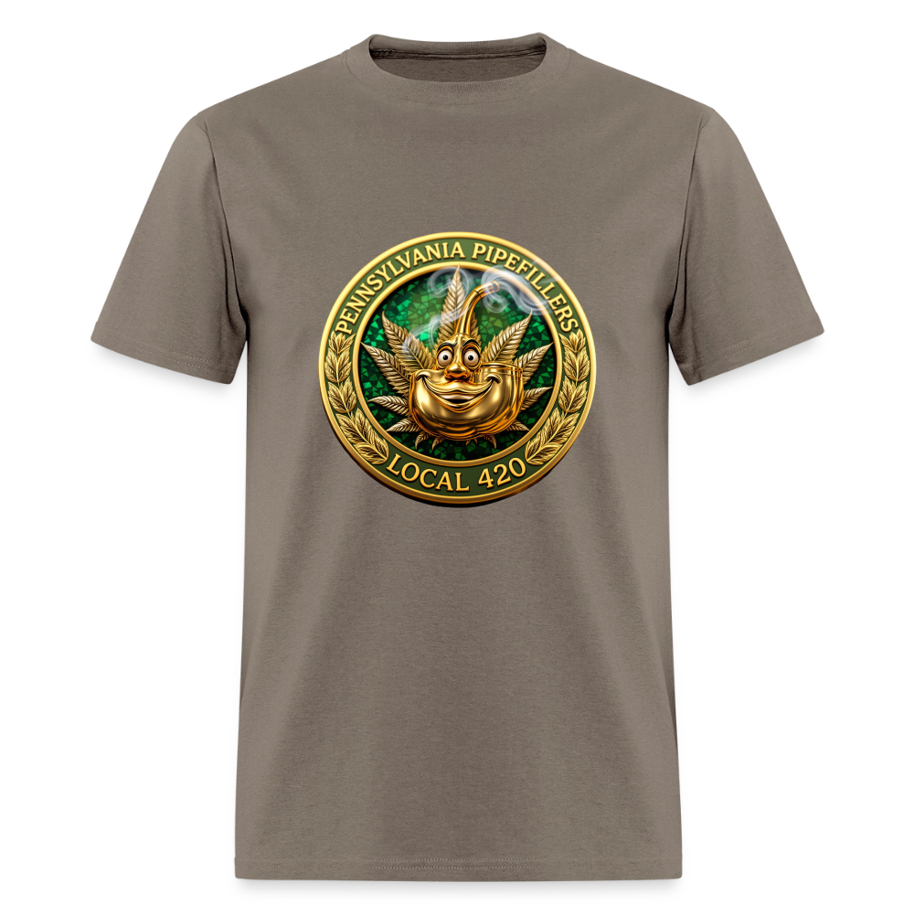 PENNSYLVANIA PIPEFILLERS LOCAL 420 F/B DESIGNS Men's T-Shirt - safari