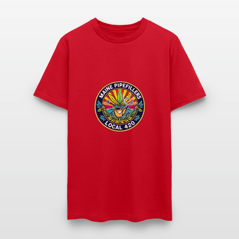 MAINE PIPEFILLERS LOCAL 420 Men's T-Shirt - red