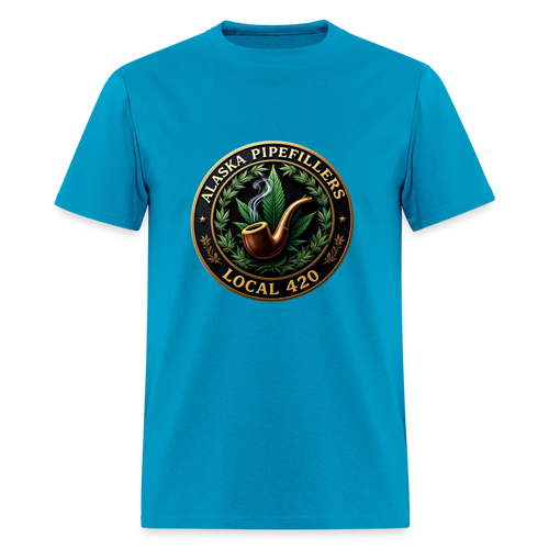 ALASKA PIPEFILLERS LOCAL 420 Men's T-Shirt - turquoise