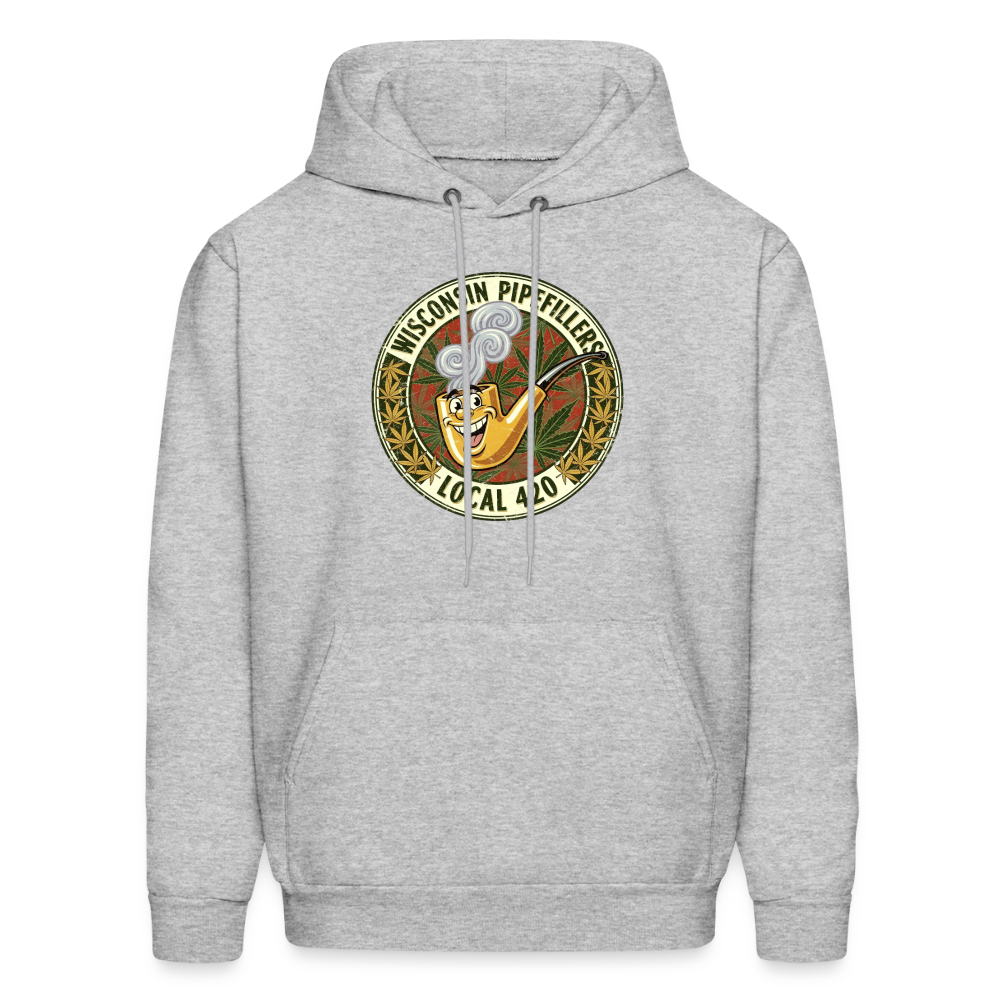 WISCONSIN PIPEFILLERS LOCL 420 F/B DESIGN Men's Hoodie - heather gray