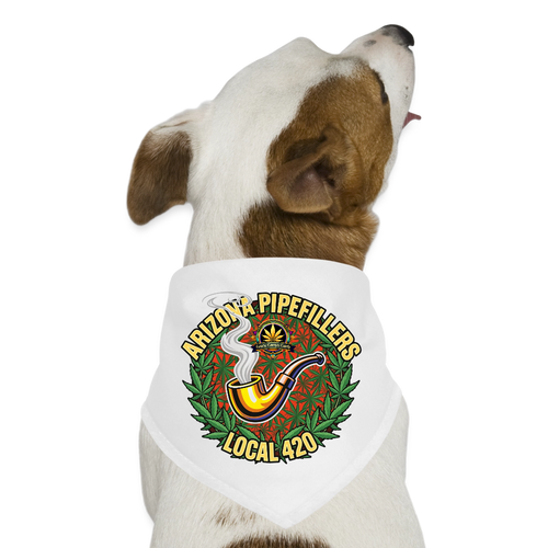 ARIZONA PIPEFILLERS LOCAL 420 Union Dog Bandana - white