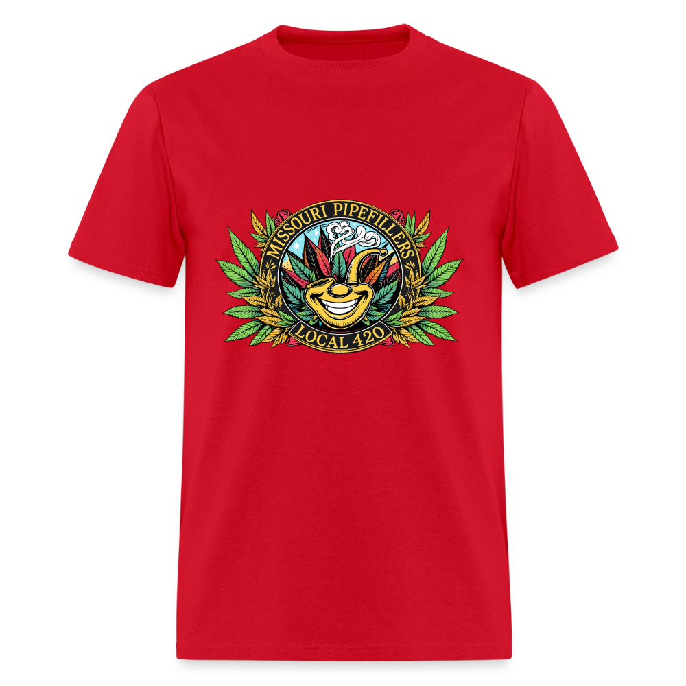 MISSOURI PIPEFILLERS LOCAL 420 Dog Bandana Men's T-Shirt - red