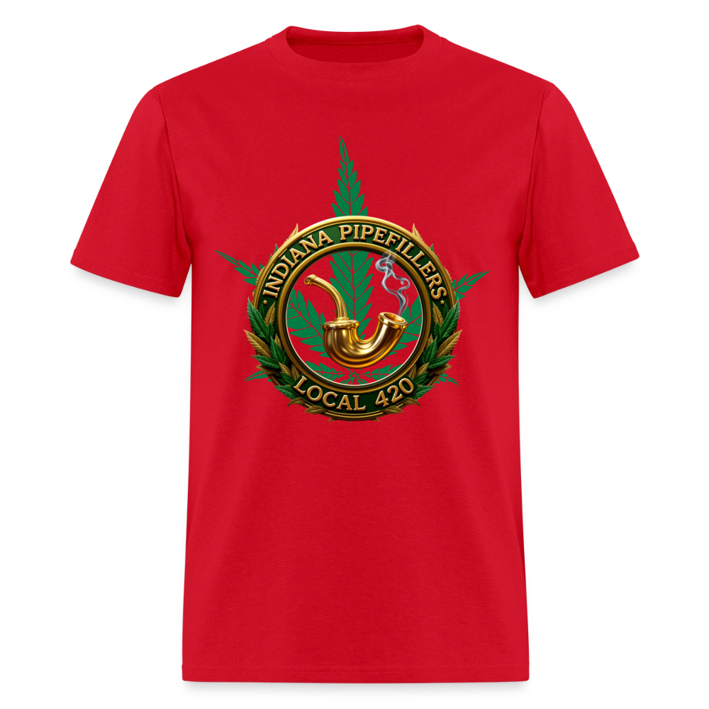 INDIANA PIPEFILLERS LOCAL 420 Men's T-Shirt - red