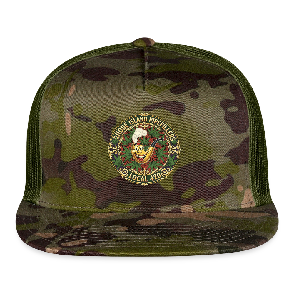 TEXAS PIPEFILLERS LOCAL 420 CAMO Trucker Hat - MultiCam\green