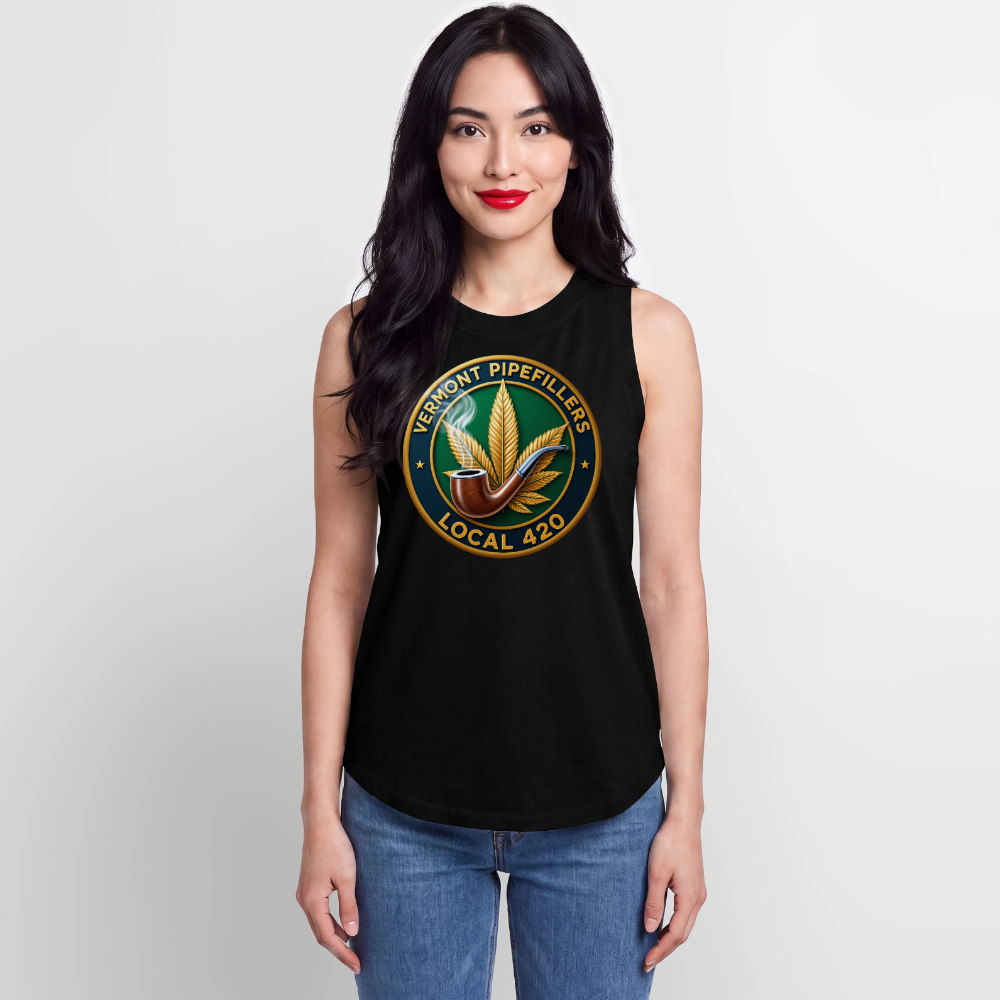 VERMONT PIPEFILLERS LOCAL 420 Women's Relaxed Tank Top - black