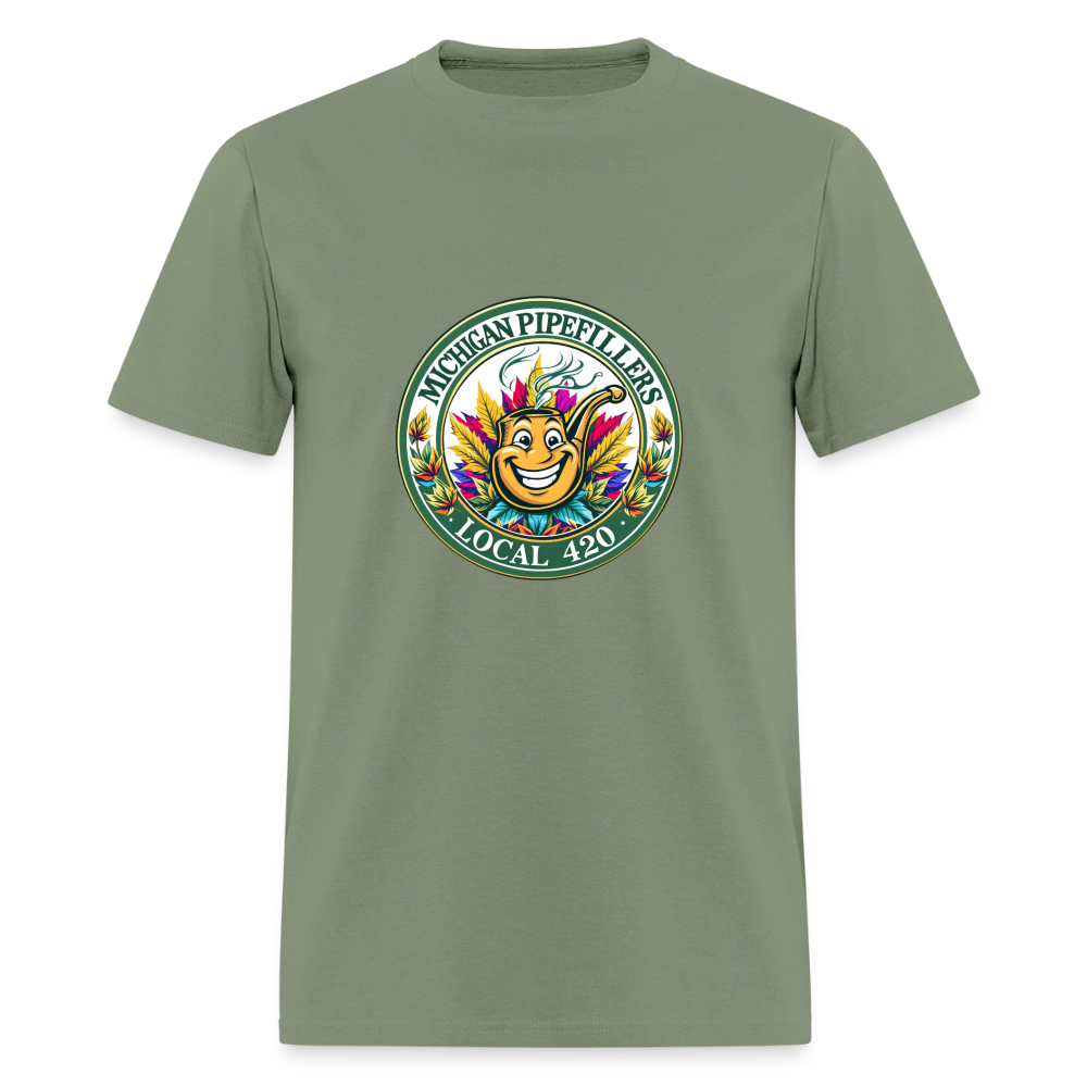 MICHIGAN PIPEFILLERS LOCAL 420 Men's T-Shirt - military green
