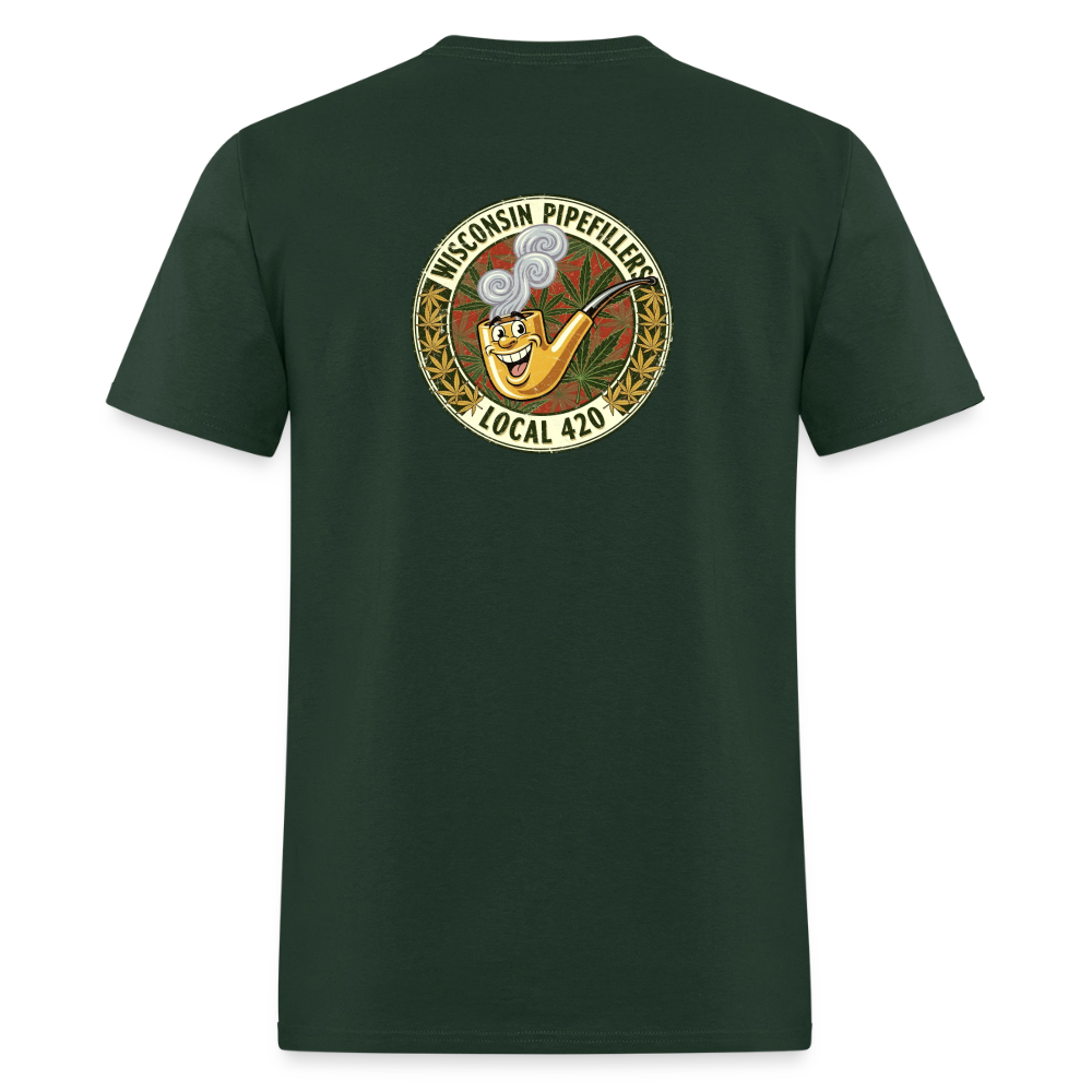 WISCONSIN PIPEFILLERS LOCL 420 F/B DESIGN Men's T-Shirt - forest green
