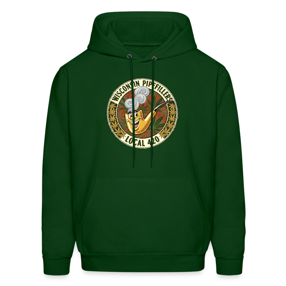 WISCONSIN PIPEFILLERS LOCL 420 F/B DESIGN Men's Hoodie - forest green
