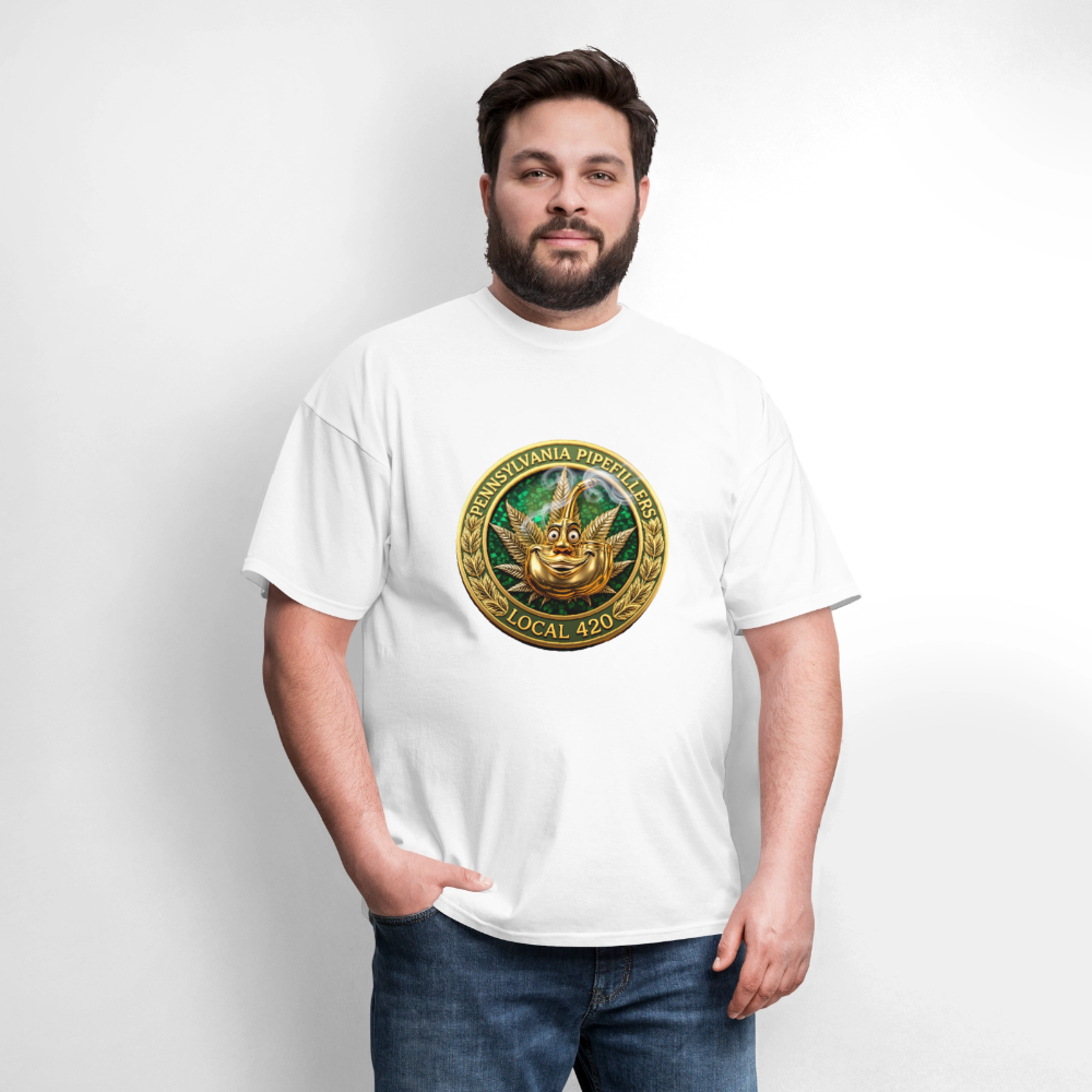 PENNSYLVANIA  PIPEFILLERS LOCAL 420 Men's T-Shirt - white