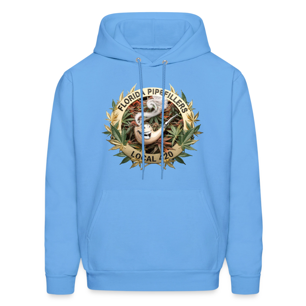 FLORIDA PIPEFILLERS LOCAL 420 F/B DESIGN Men's Hoodie - carolina blue