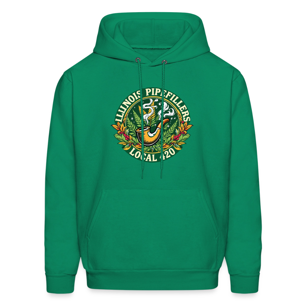 ILLINOIS PIPEFILLERS LOCAL 420 F/B DESIGN Men's Hoodie - kelly green