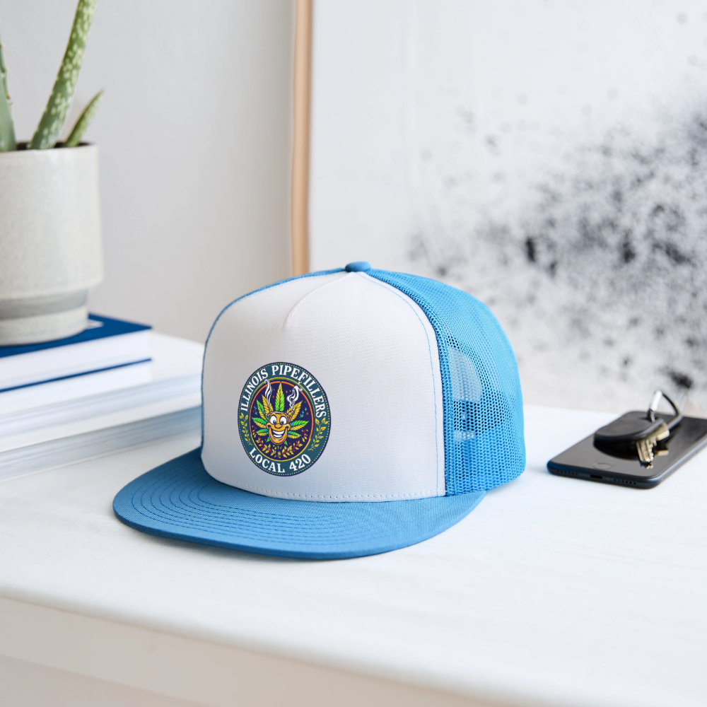ILLINOIS PIPEFILLERS LOCAL 420 Trucker Hat - white/blue