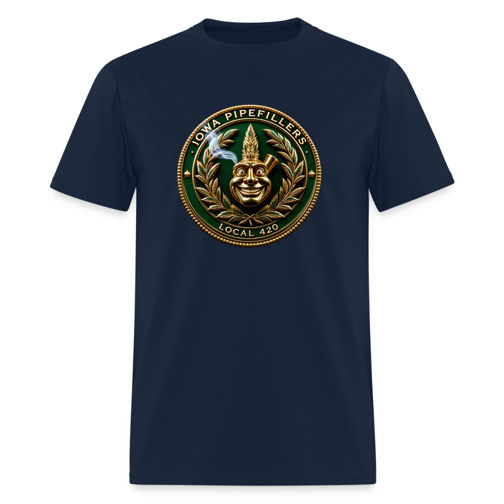 IOWA PIPEFILLERS LOCAL 420 F/B DESIGN Men's T-Shirt - navy