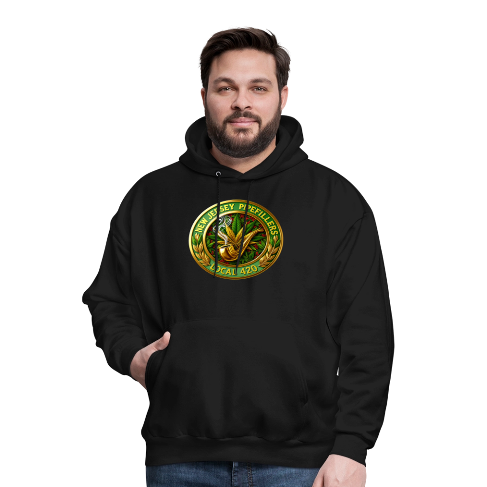 NEW JERSEY PIPEFILLERS LOCAL 420 Men's Hoodie - black