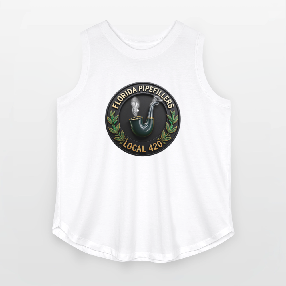 FLORIDA PIPEFILLERS LOCAL 420 F/B DESIGN Women's Curvy Relaxed Tank Top - white