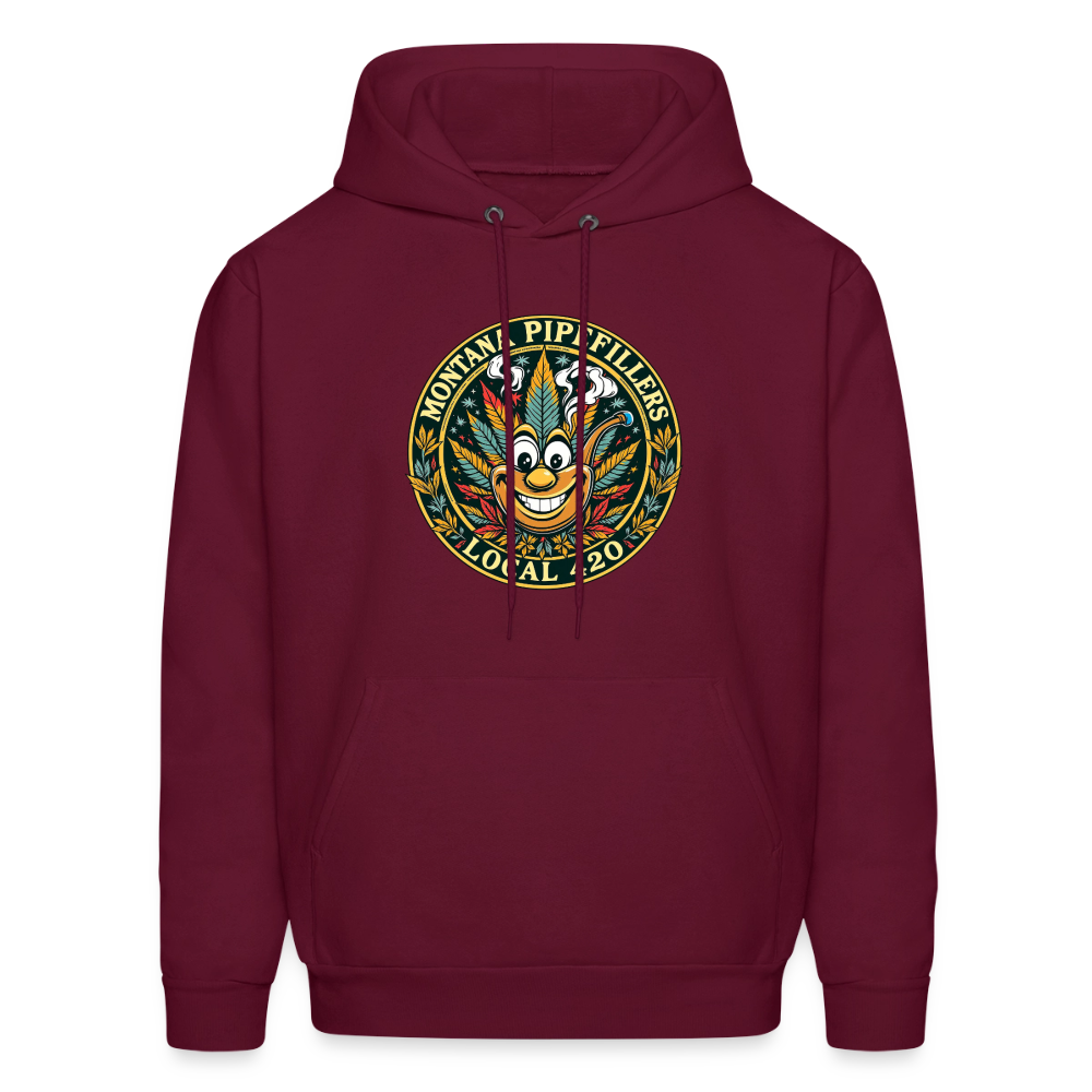 MONTANA PIPEFILLERS LOCAL 420 Men's Hoodie - burgundy