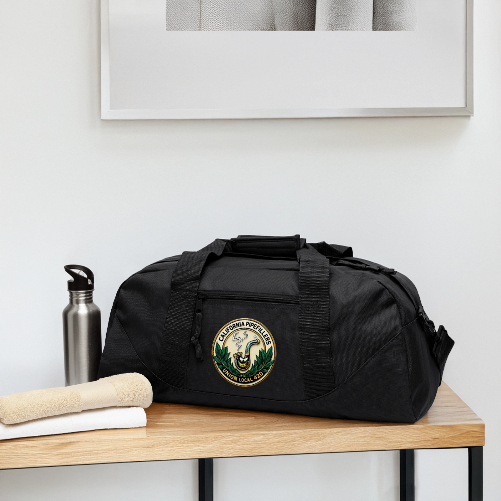 CALIFORNIA PIPEFILLERS UNION LOCAL 420 Recycled Duffel Bag - black