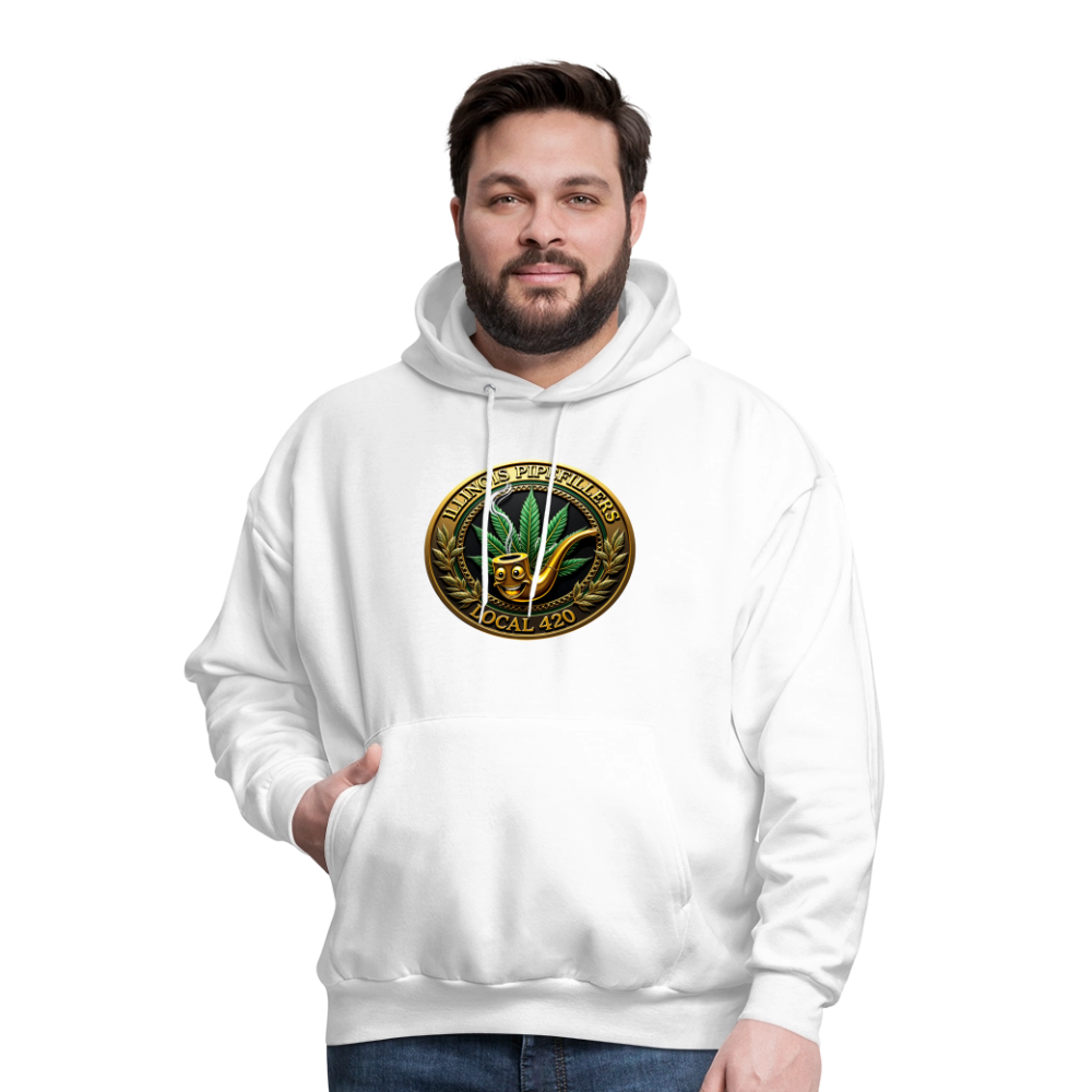ILLINOIS PIPEFILLERS LOCAL 420 F/B DESIGN Men's Hoodie - white