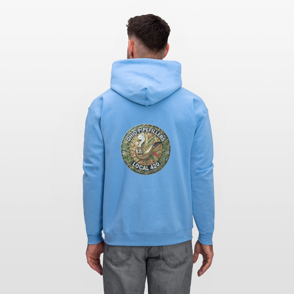 OHIO PIPEFILLERS LOCAL 420  F/B DESIGNS Men's Hoodie - carolina blue