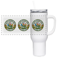MASS PIPEFILLERS LOCAL 420 3 EMBLEM 40oz Travel Tumbler - white
