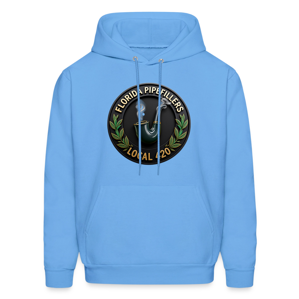 FLORIDA PIPEFILLERS LOCAL 420 F/B DESIGN Men's Hoodie - carolina blue