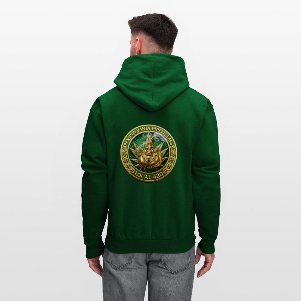 PENNSYLVANIA PIPEFILLERS LOCAL 420 F/B DESIGNS Men's Hoodie - forest green
