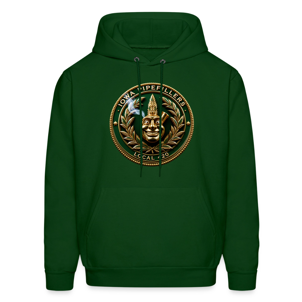 IOWA PIPEFILLERS LOCAL 420 Men's Hoodie - forest green