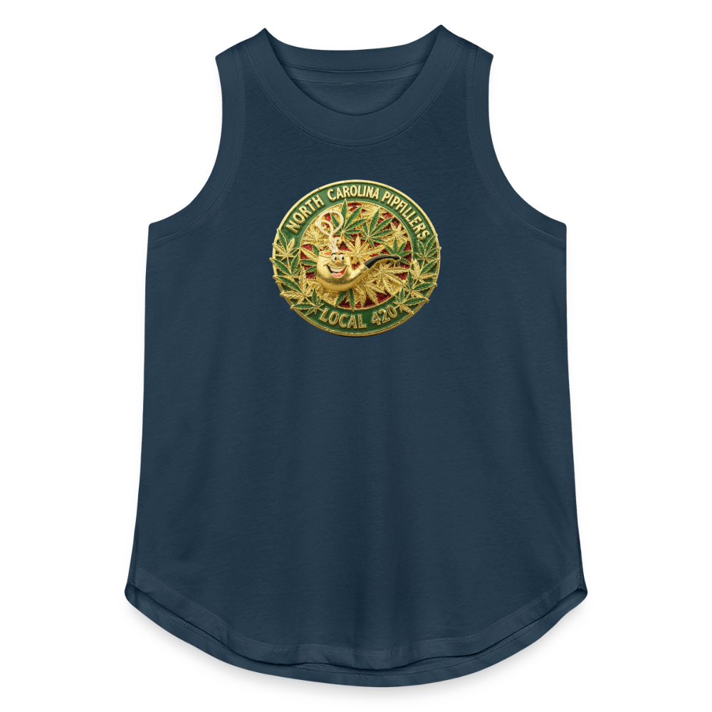 NORTH CAROLINIA PIPEFILLERS LOCAL 420 Women's Relaxed Tank Top - denim