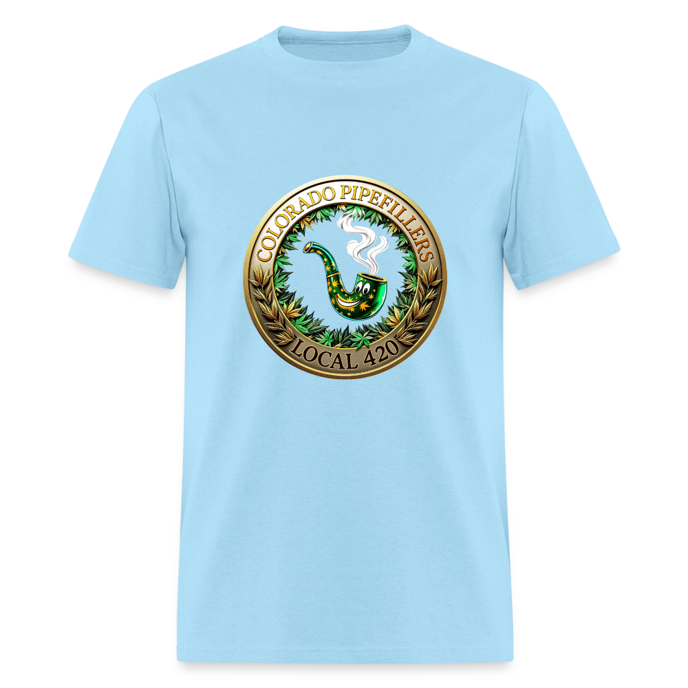 COLORADO PIPEFILLERS LOCAL 420  Men's T-Shirt - powder blue