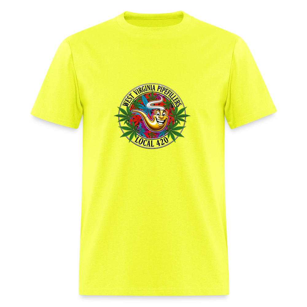 WEST VIRGINIA PIPEFILLERS LOCAL 420 Men's T-Shirt - safety green