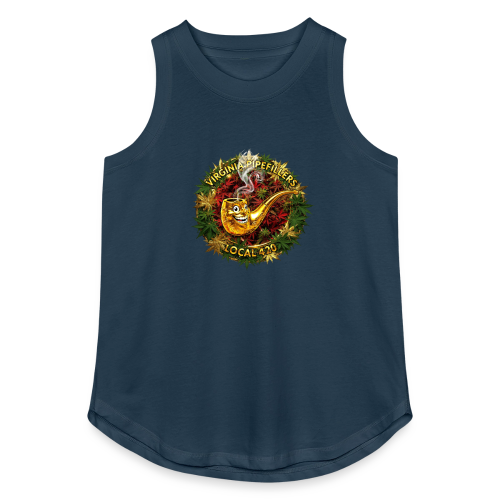 VIRGINIA PIPEFILLERS LOCAL 420 Women's Relaxed Tank Top - denim