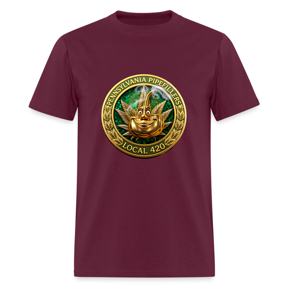 PENNSYLVANIA  PIPEFILLERS LOCAL 420 Men's T-Shirt - burgundy