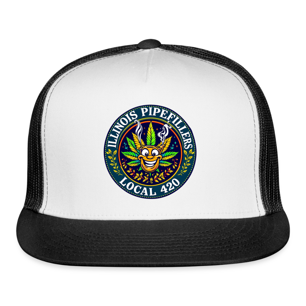 ILLINOIS PIPEFILLERS LOCAL 420 Trucker Hat - white/black