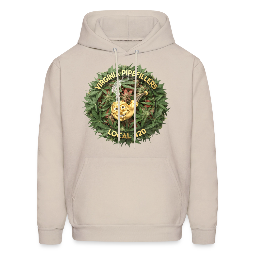 VIRGINIA PIPEFILLERS LOCAL 420 Men's Hoodie - Sand