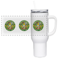 NORTH DAKOTA PIPEFILLERS LOCAL 420 40oz Stainless Steel Travel Tumbler - white