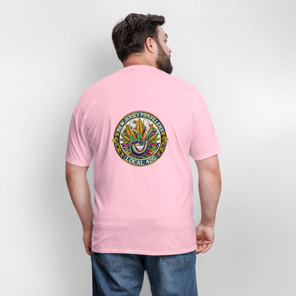 NEW JERSEY PIPEFILLERS LOCAL 420 F/B DESIGN Men's T-Shirt - pink