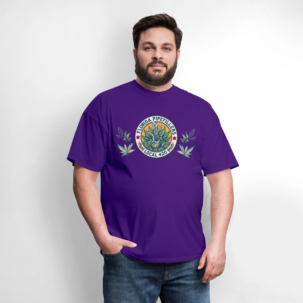 FLORIDA PIPEFILLERS LOCAL 420 Men's T-Shirt - purple
